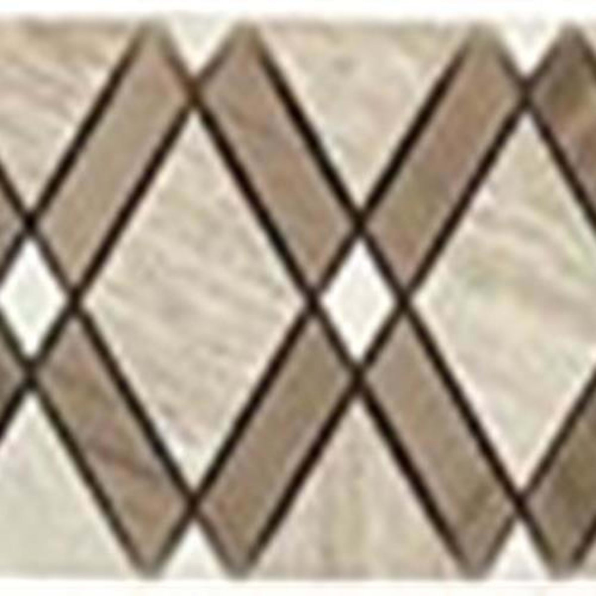 Diamond in Wooden White-Athen Gray-Thassos White Listello Natural Stone