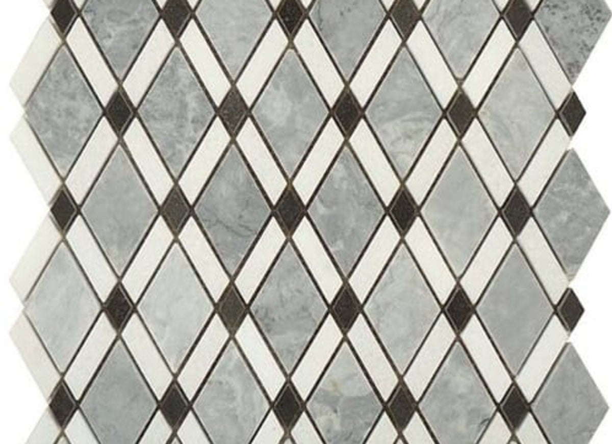 Diamond in Mugworth-Thassos White-Basalt