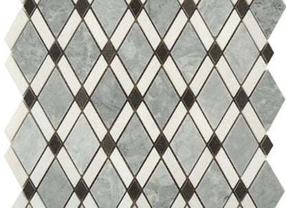 Diamond in Mugworth-Thassos White-Basalt
