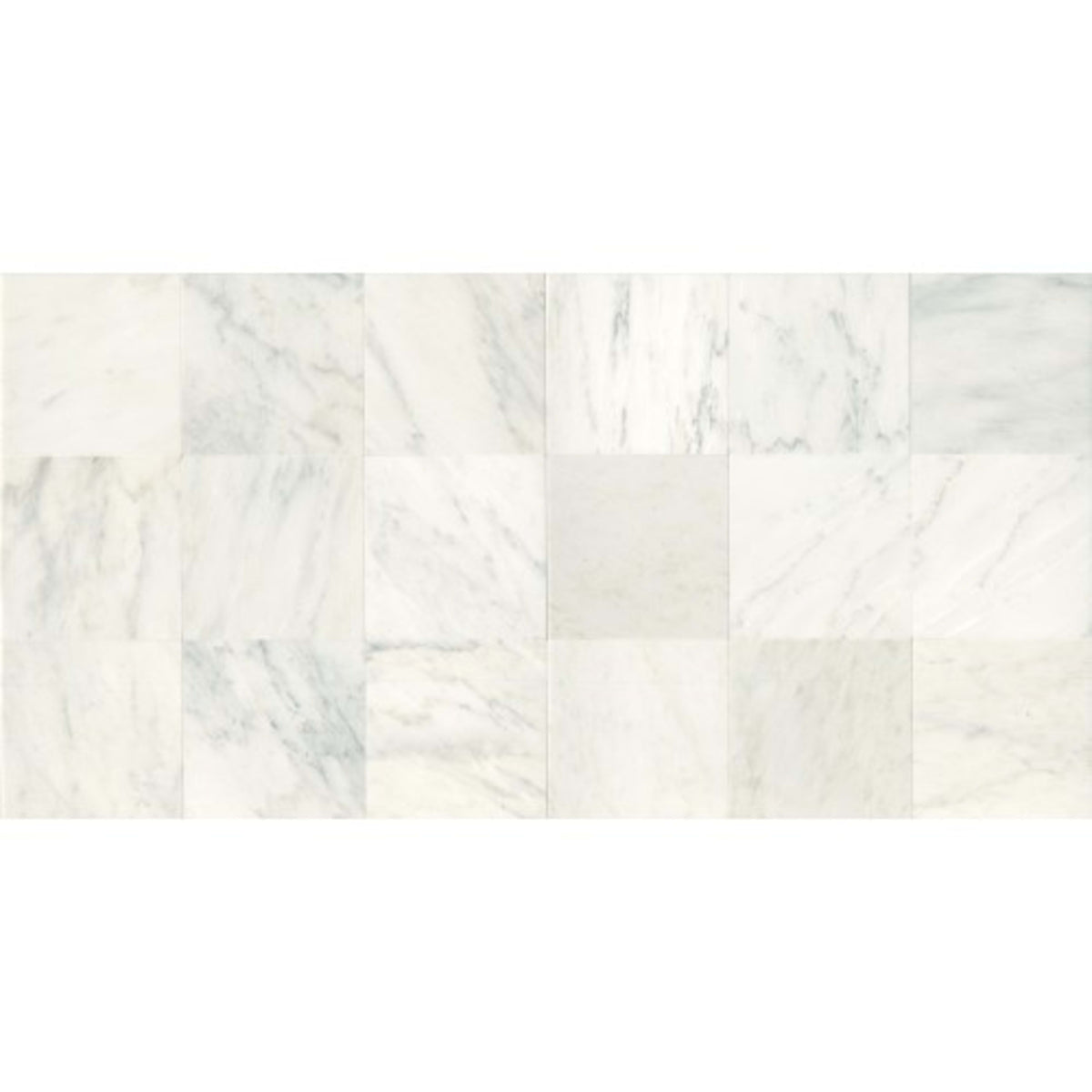 Marble Collection in First Snow Elegance 12x24 Honed Natural Stone