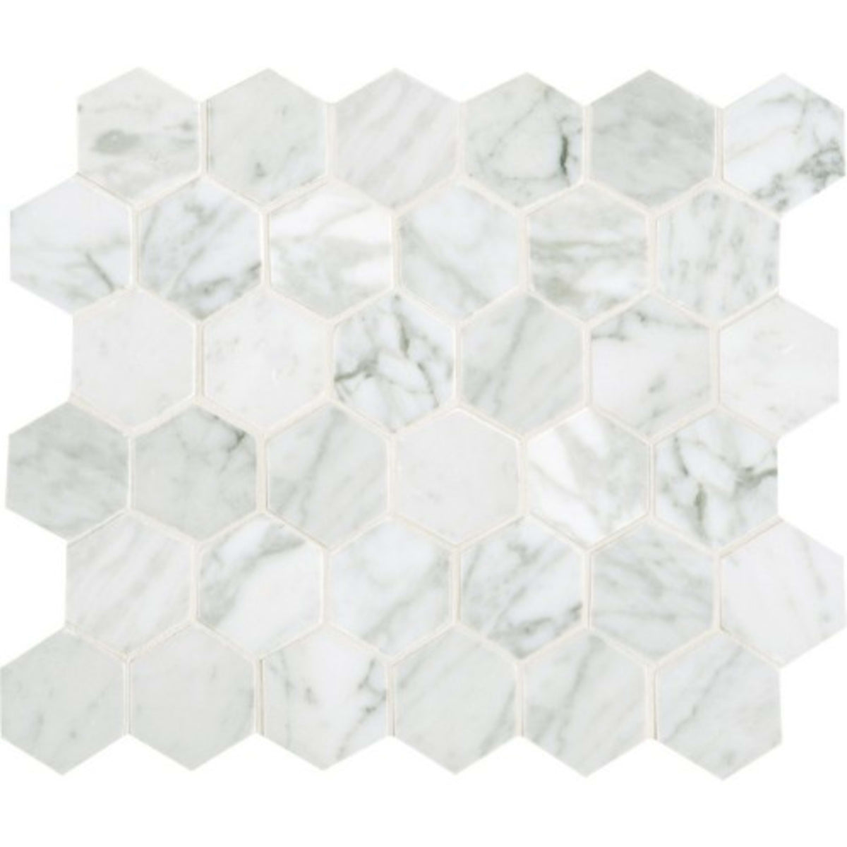 Marble Collection in Carrara White Hexagon 18x20 Natural Stone