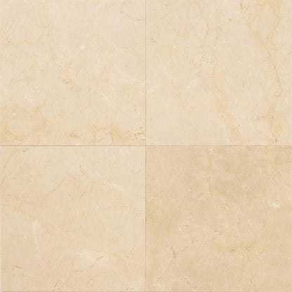 Marble Collection in Crema Marfil Elegance 12x12 Polished Natural Stone