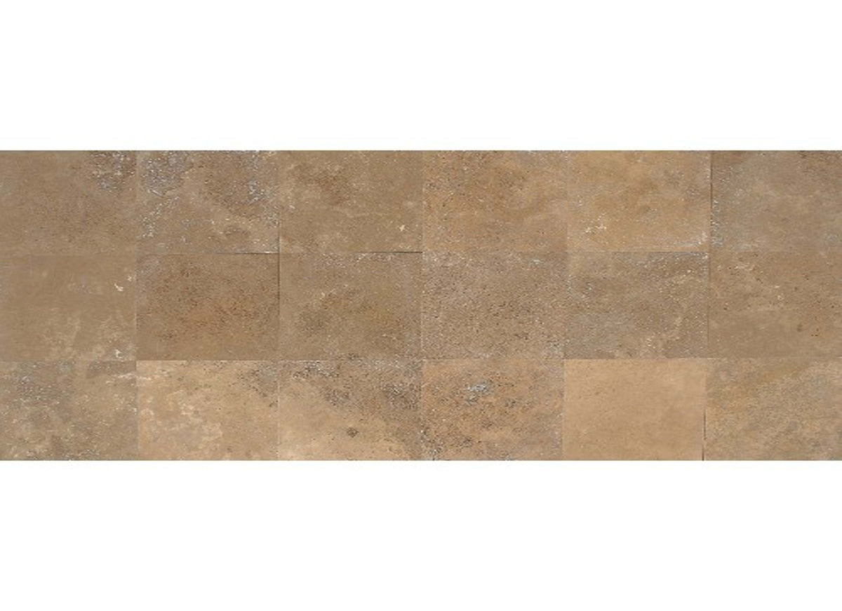 Travertine Collection in Noce 12x12 Textured