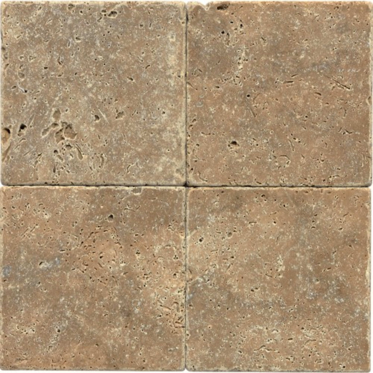 Travertine Collection in Noce 6x6 Textured Natural Stone