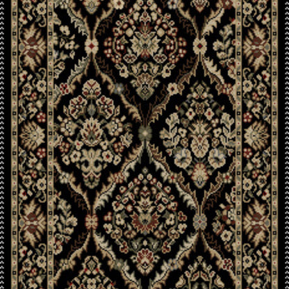 Da Vinci Runner in Nero Carpet