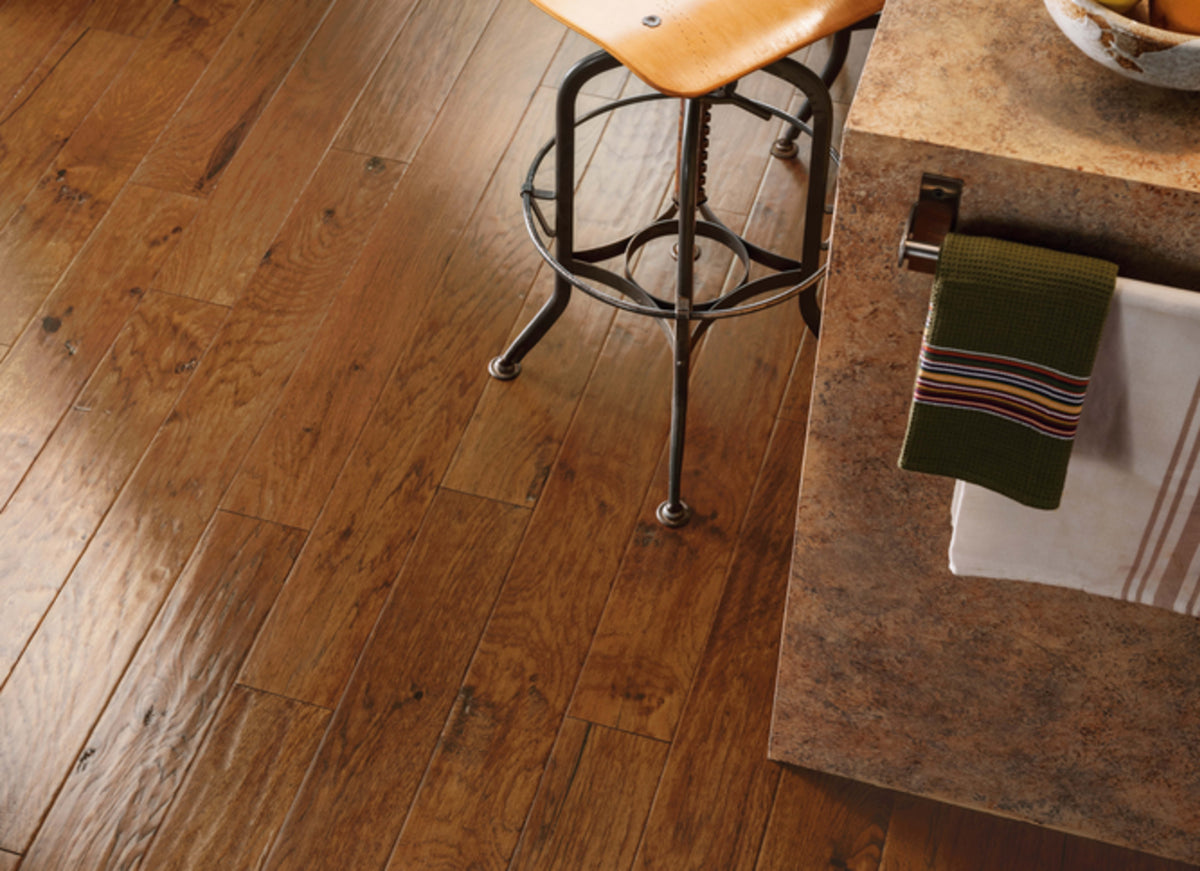 American Scrape Hickory Engineered in Wilderness Brown