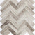 Echo in Gray Herringbone Glass Tile