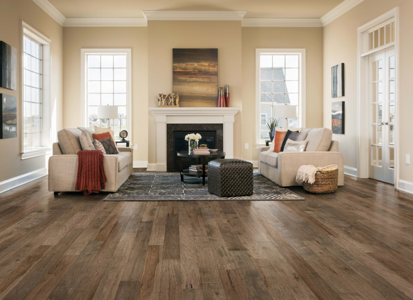 American Scrape Hickory Engineered in Amber Grain