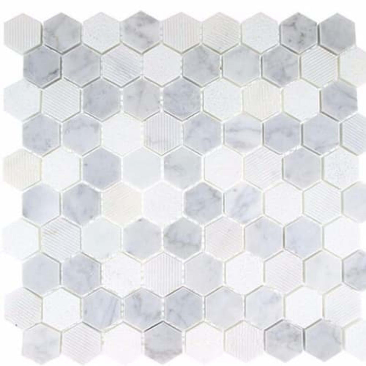 Excalibur in Timber Wolf 1 1/4" Hexagon Natural Stone
