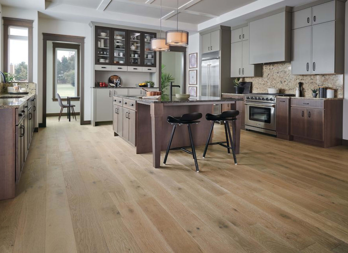 TimberBrushed Gold  White Oak Engineered in Beach Day 7.48"