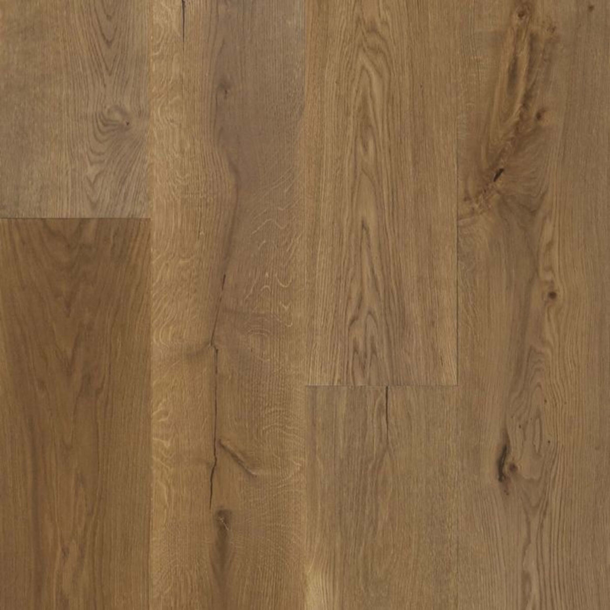 TimberBrushed Platinum  White Oak Engineered in Directional Taupe 9.056" Hardwood