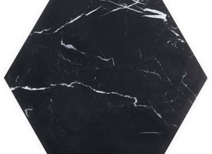 Nero Marquina in Nero Marquina 10'' Hexagon Honed