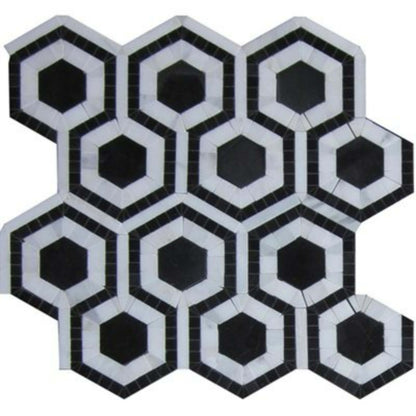 Evo Hex in Nero  Asian Statuary Natural Stone