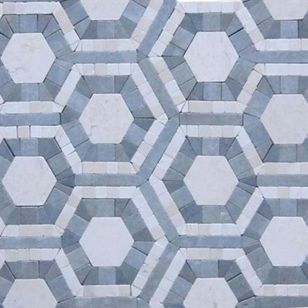 Evo Hex in Carrara  Moonstone Natural Stone