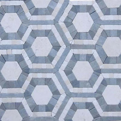 Evo Hex in Carrara  Moonstone Natural Stone