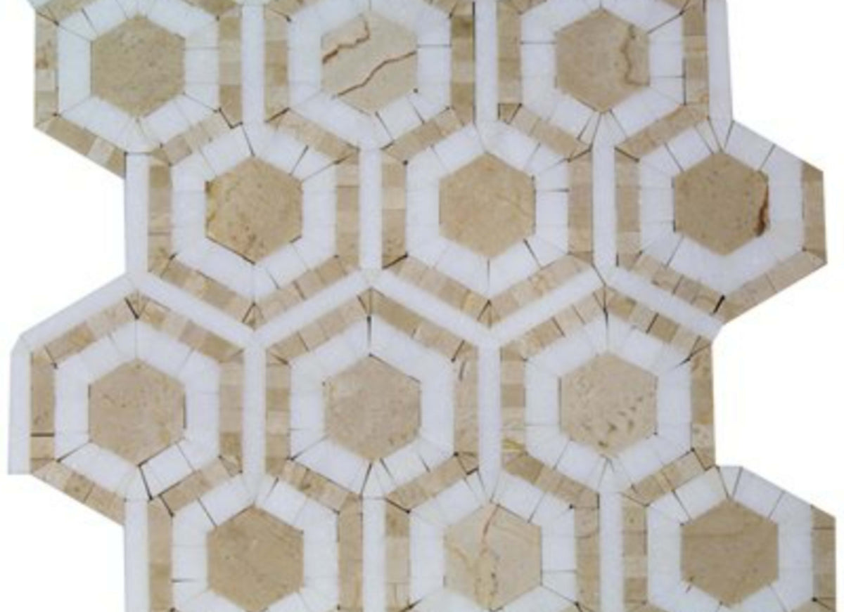 Evo Hex in Crema  Thassos