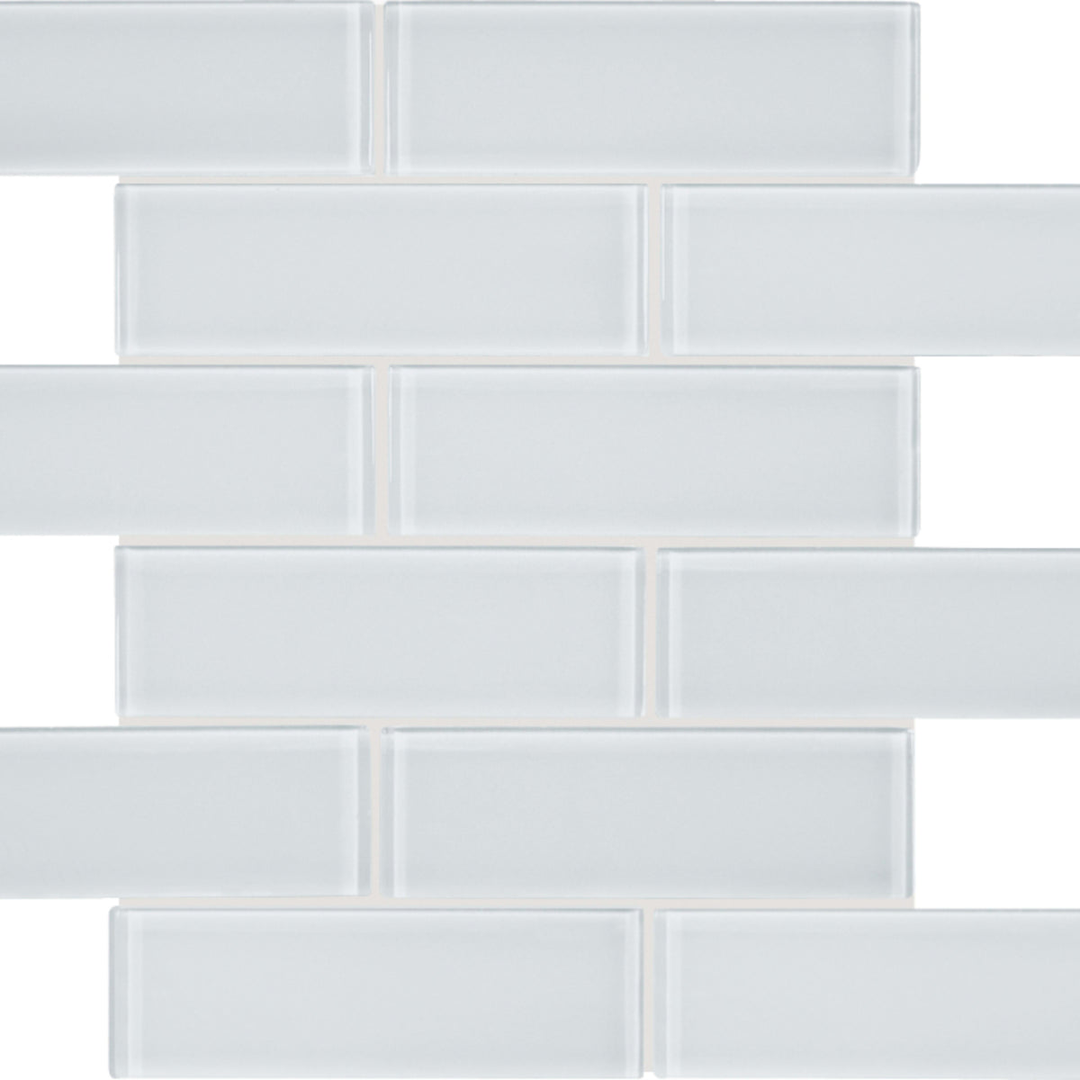 Element in Ice Brick Mosaic 2x6 Glass Tile
