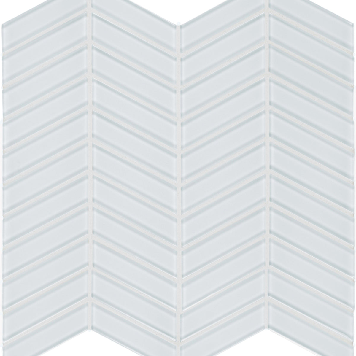 Element in Ice Chevron Mosaic Glass Tile