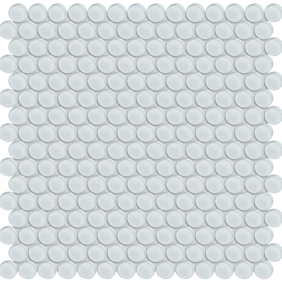 Element in Ice Penny Round Mosaic Glass Tile