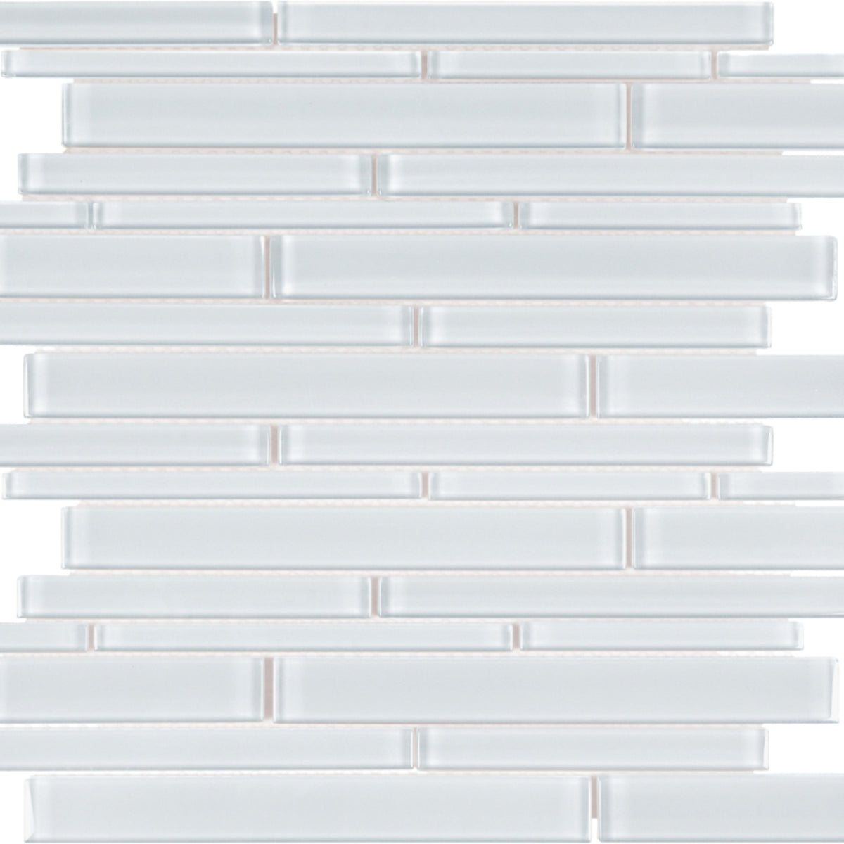 Element in Ice Random Strip Mosaic Glass Tile