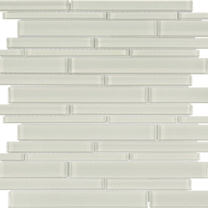 Element in Sand Random Strip Mosaic Glass Tile