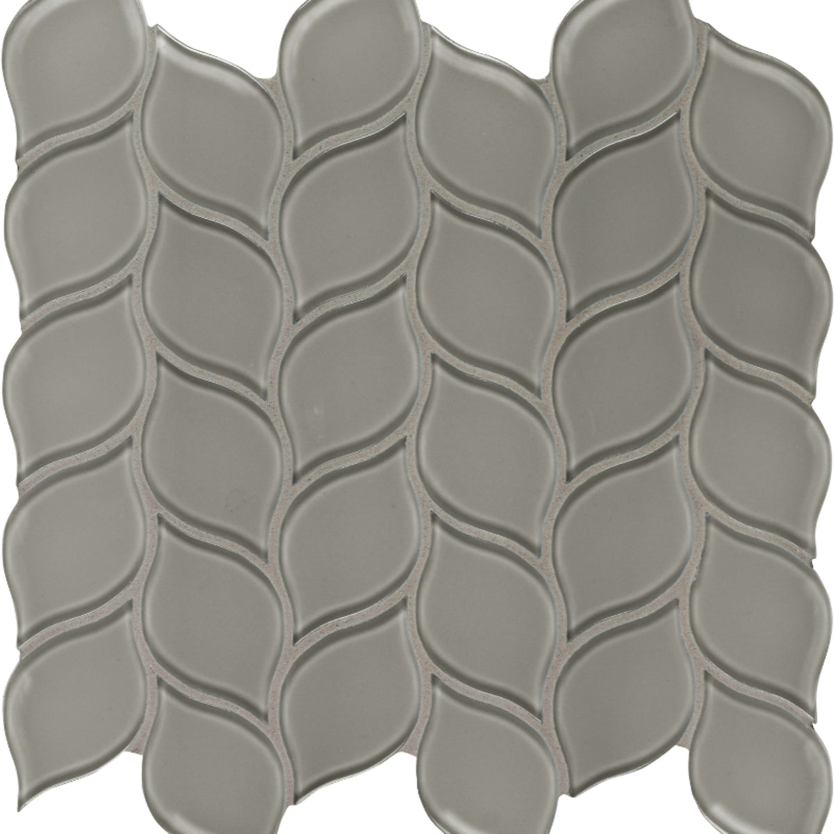 Element in Smoke Petal Mosaic Glass Tile