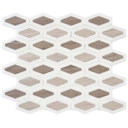 Garden Party in Espresso Tan 2x3 Diamond Natural Stone