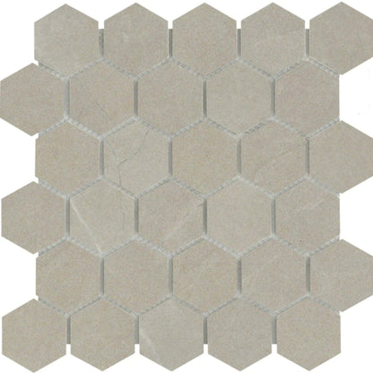 Solara in Meriva-2" Hex Mosaic Tile