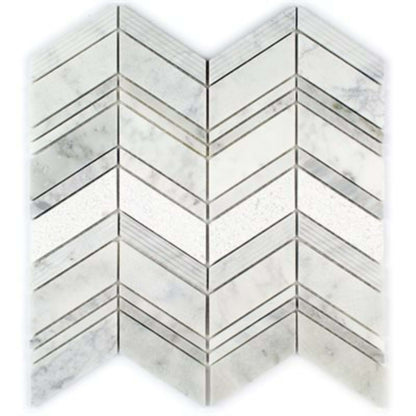 Field Stone in White Carrara Natural Stone