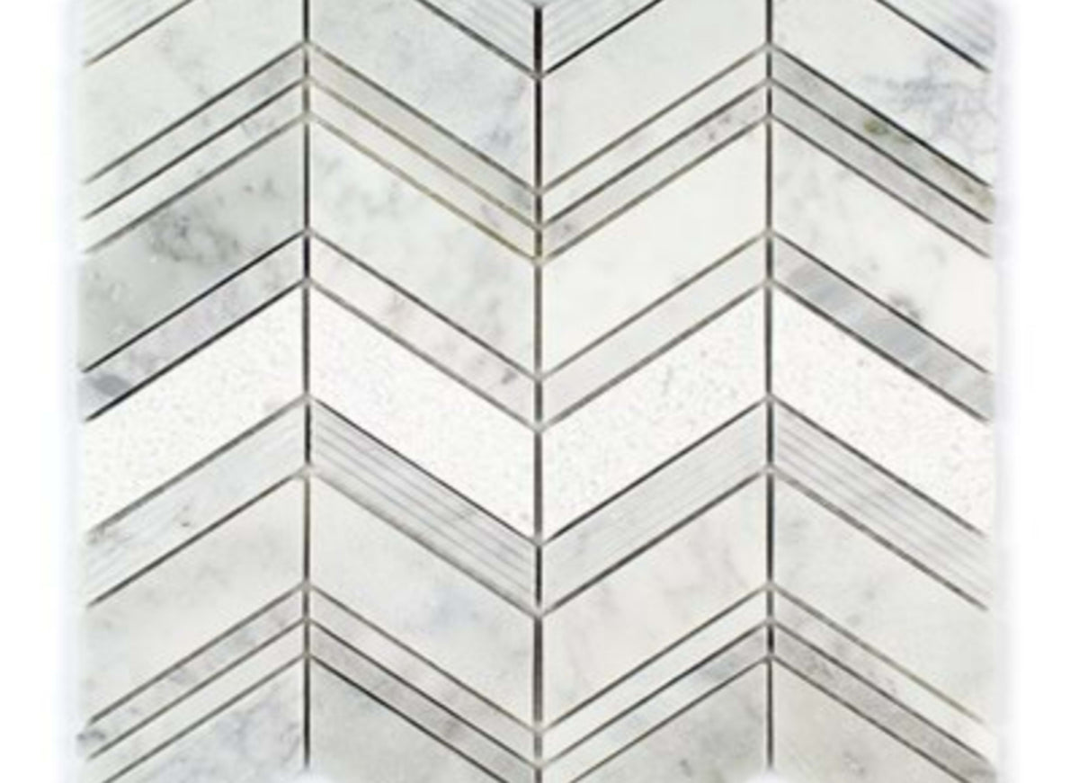Field Stone in White Carrara