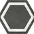 Form in Graphite Hex Frame Tile