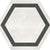Form in Ivory Hex Frame Tile