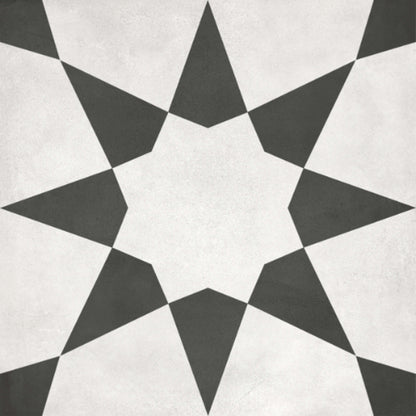 Form in Monochrome Stellar Deco Tile