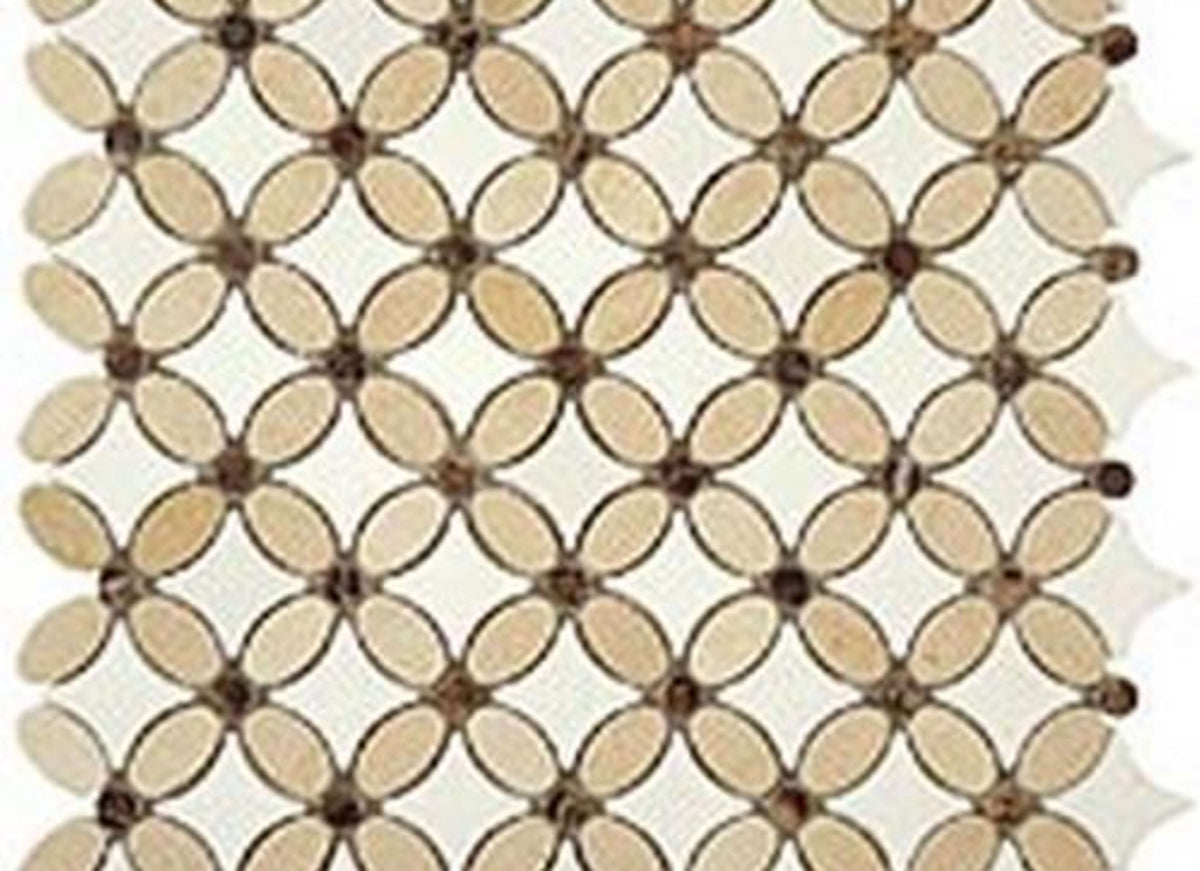 Flower in Crema Marfil-Emperador Dark-Thassos White