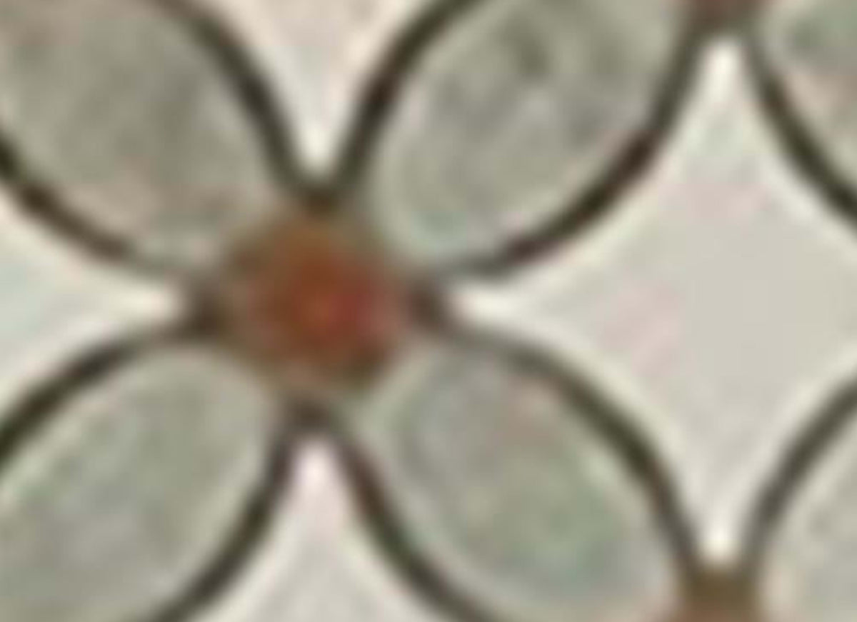 Flower in Ming Green-Red Marble-Thassos White Listello