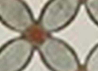 Flower in Ming Green-Red Marble-Thassos White Listello