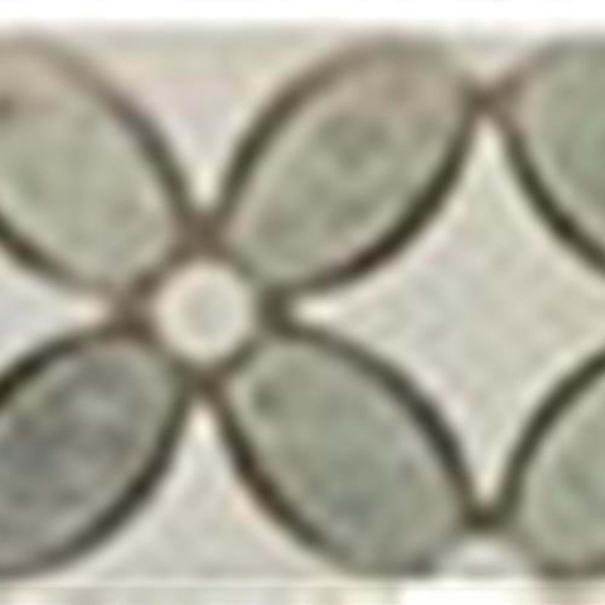 Flower in Ming Green-Thassos White-Thassos White Listello Natural Stone