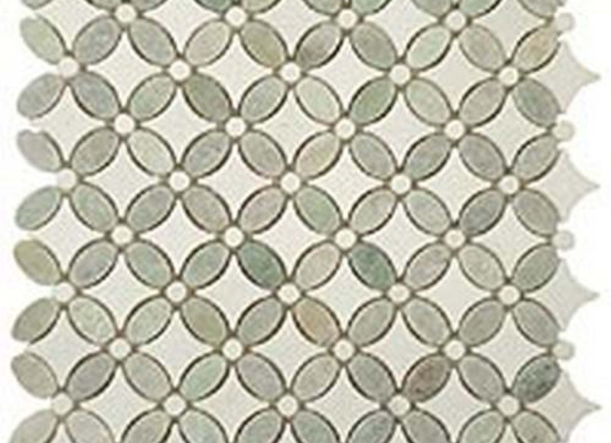 Flower in Ming Green-Thassos White-Thassos White