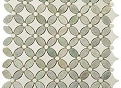 Flower in Ming Green-Thassos White-Thassos White