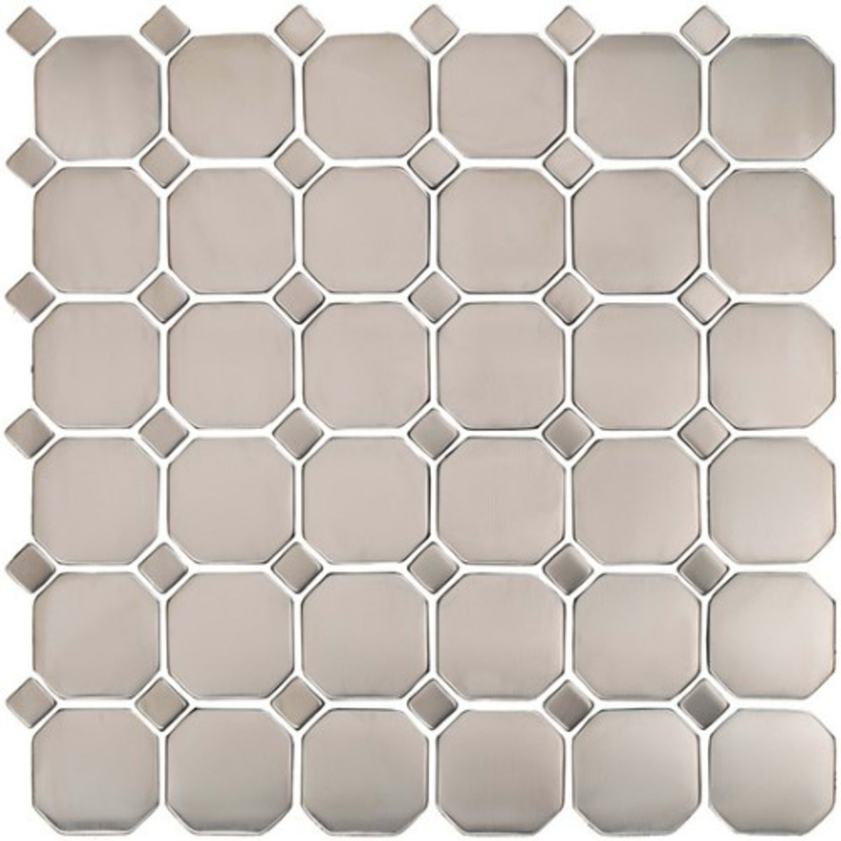 Matrix in Stainless M12oct Metal Tile