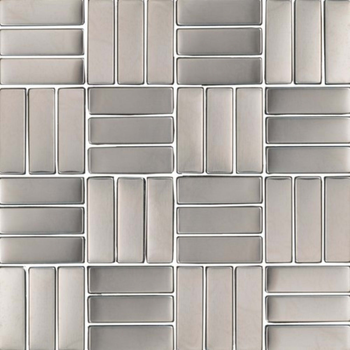 Matrix in Stainless M12par Metal Tile