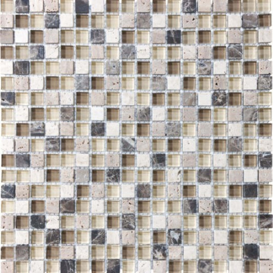 Bliss in Cappuccino 12x12 Mosaics Glass Tile