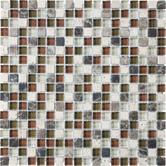 Bliss in Cabernet 12x12 Mosaics Glass Tile
