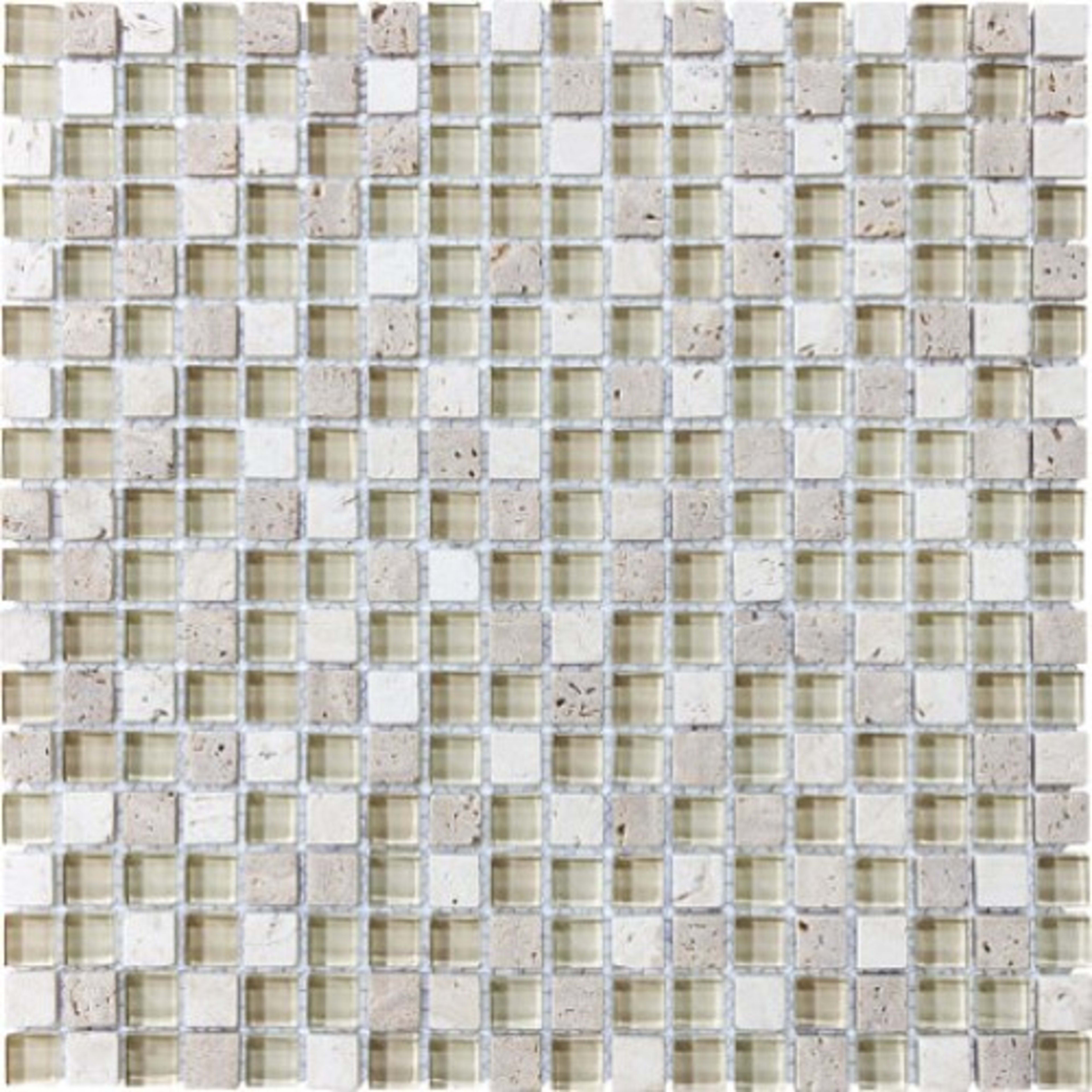 Bliss in Créme Bruleé 12x12 Mosaics Glass Tile