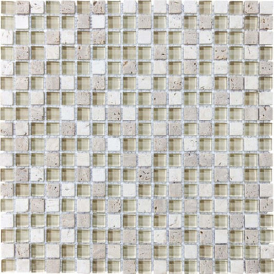 Bliss in Créme Bruleé 12x12 Mosaics Glass Tile