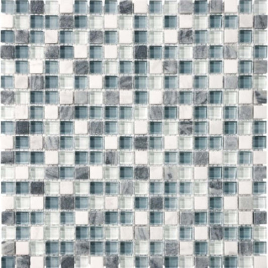 Bliss in Waterfall 12x12 Mosaics Glass Tile
