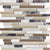 Bliss in Cappuccino 12x12 Random Strip Mosaics Glass Tile