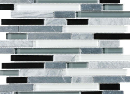 Bliss in Midnight 12x12 Random Strip Mosaics