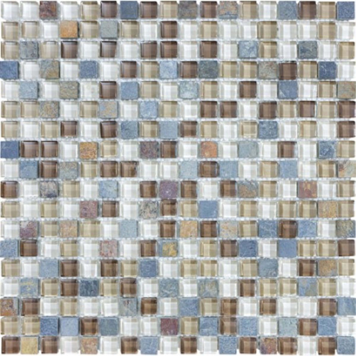 Bliss in Amber Tea 12x12 Mosaics Glass Tile