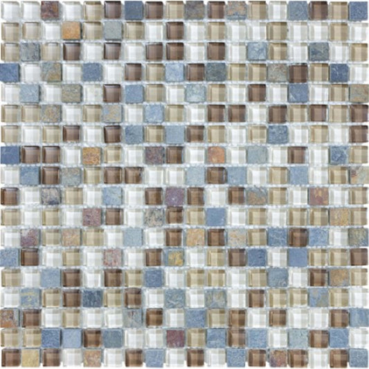 Bliss in Amber Tea 12x12 Mosaics Glass Tile